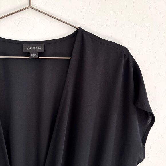 J. Jill Wearever Sheer Tie Front Dolman Sleeve Mid Length Cardigan Cover Up Sz S - Picture 5 of 8